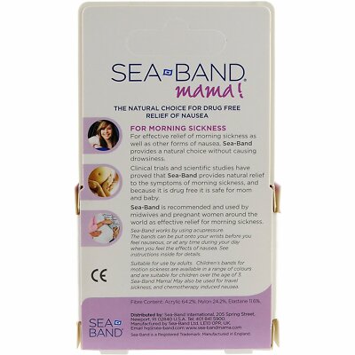 Sea Band Mama Acupressure Pregnancy Wrist Bands Anti Nausea