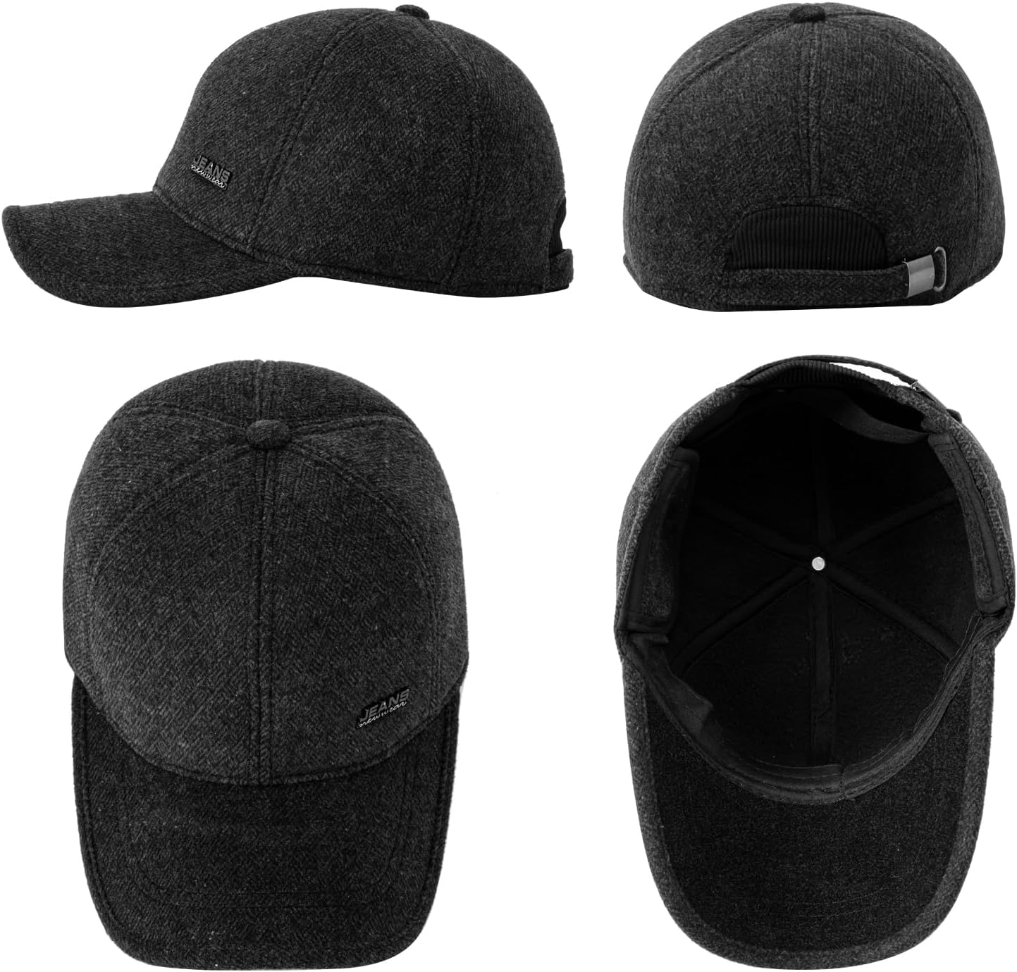 2 Pack Men'S Winter Baseball Cap with Ear Flaps, Baseball Winter Hats with Ear F eBay