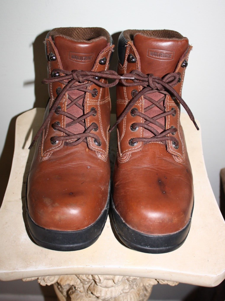 Wolverine Harrison 6-Inch Steel Toe Work Boot For Men – Size 14 4E, Brown Leather - View #3