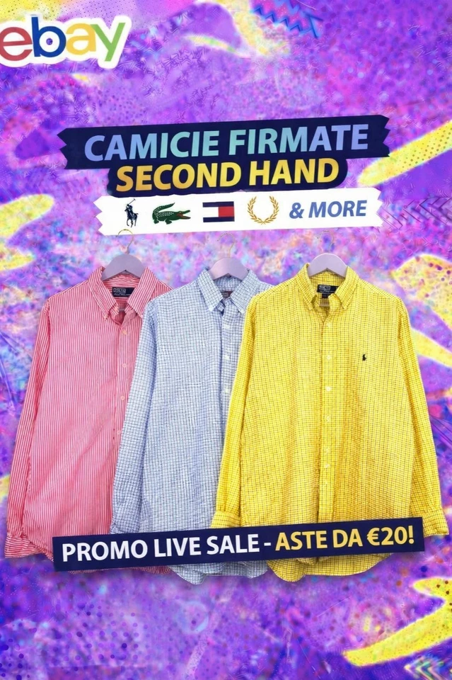 🔴 LIVE #015: camicie SECOND HAND uomo a 15€: Ralph, Lacoste, Fred Perry...