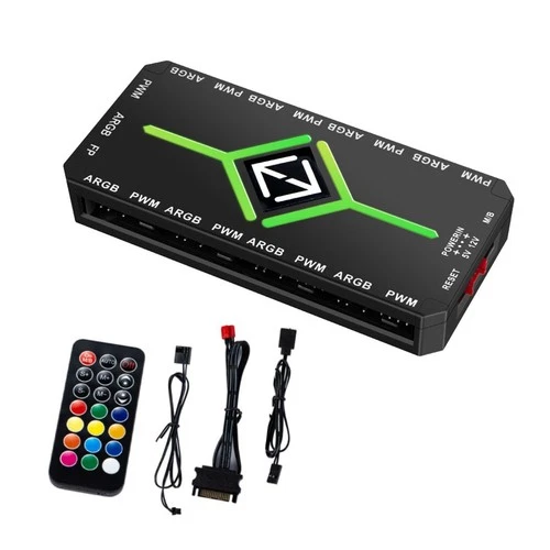 5V 3 Pin ARGB Controller Cooling 4 Pin PWM Fan Hub PWM ARGB Fan Hub for 5V3515
