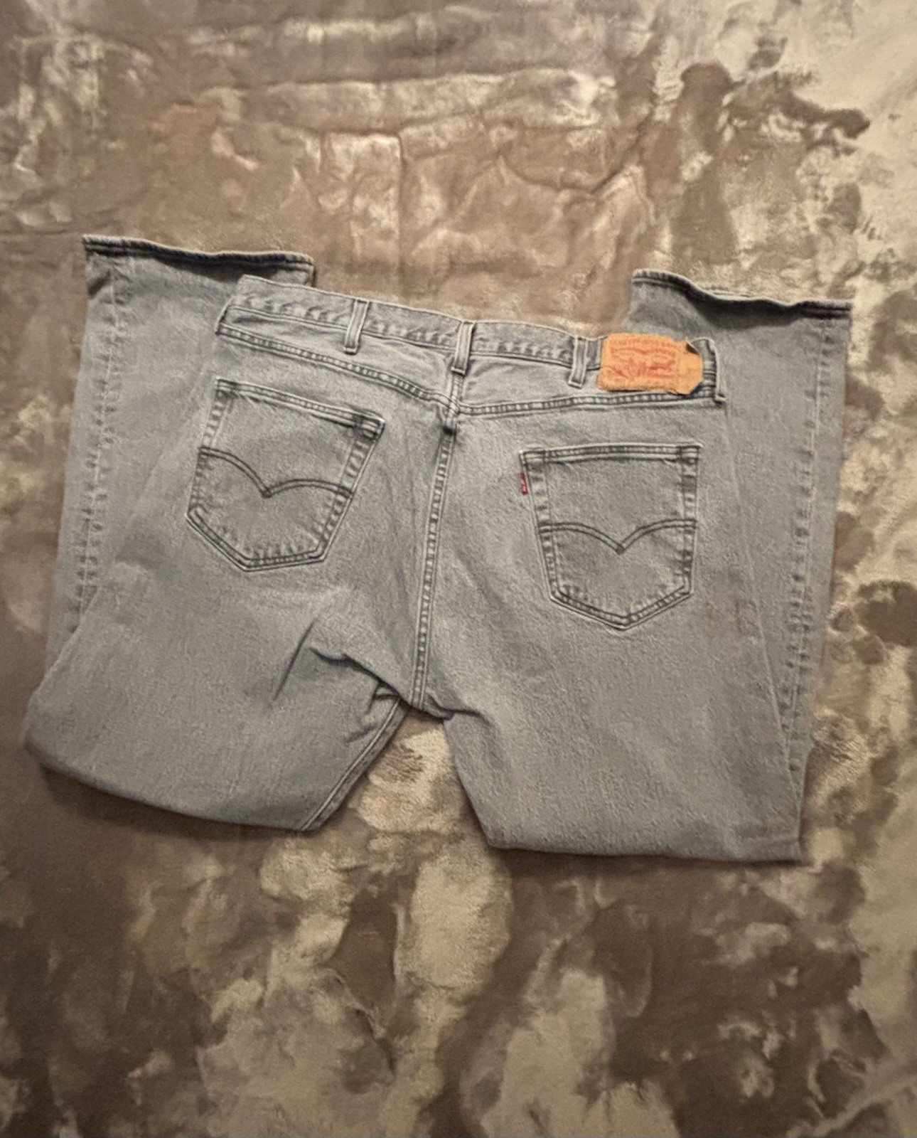 Levi's Jeans Men’s Size 38 Light Gray 501 Button Fly Relaxed Fit Jeans thumbnail 10