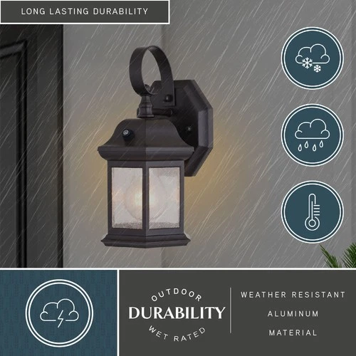 Vaxcel Lighting T0738 Wellington 11" Tall Outdoor Wall Sconce - Bronze - Picture 9 of 10