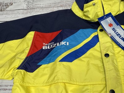 NWT 🟡 Vintage Team Suzuki Jacket Mens L LARGE Yellow 90s