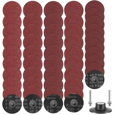 53X 3'' 36 60 80 120 240Grit Zirconia Roll Lock Sanding Grinding Disc Die Grinder