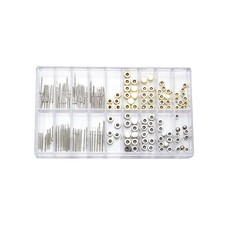 170Pack Multi-Size Steel Watch Stem Crown Assortment Watchmake Repair Parts Kit