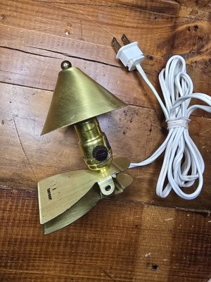Vintage Tensor Brass Clip On Reading Lamp MCM Cone Mini Clamp Light Working