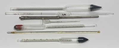Vintage Lab Glassware Lot Hydrometers Pipettes Thermometers Scientific Tools Set