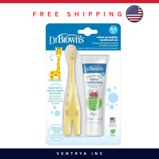 Dr. Brown s Infant-to-Toddler Toothbrush Giraffe Strawberry Toothpaste Set