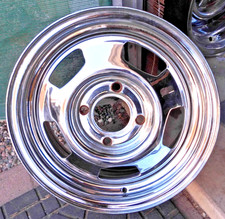1997 A.r.e. American Racing 14 X 6 Chrome Slot Steel Wheel. 4 Lug X 4.5 Bp.