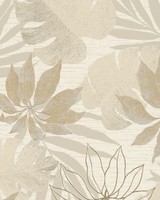 Vliestapete BläTter Floral Beige Gold Metallic Marburg Avalon 31602 (5,80€/1Qm)