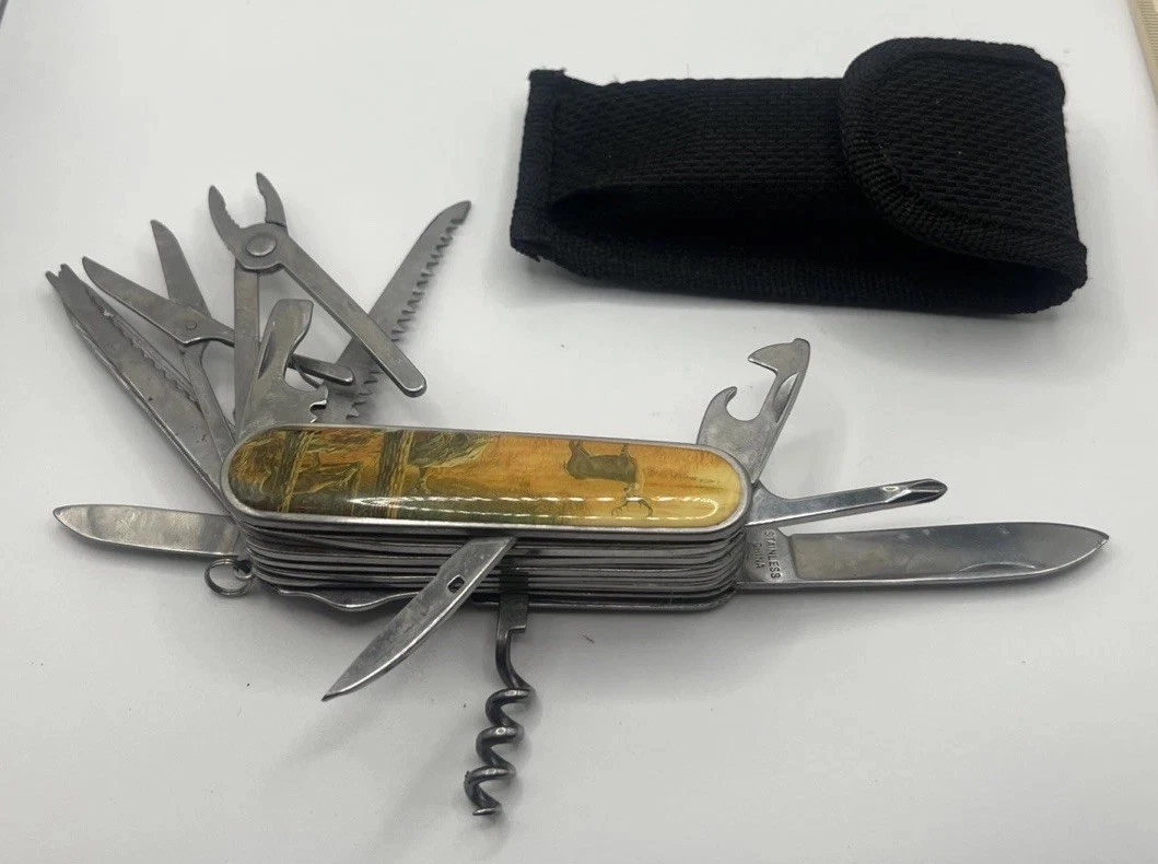 25+ Bottle Opener Silver Multi-tool Collectible Vintage Folding