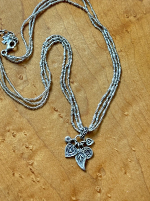   SUNDANCE CATALOG Peyote Bird 3-STRAND Necklace THAI SILVER