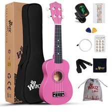 Winzz Soprano Ukulele Starter Kit For Beginners with Bag, Clip-On Tuner, Extr...