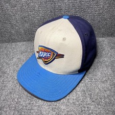 Oklahoma City Thunder Hat Cap Snap Back Mens Blue Navy NBA Basketball Adidas