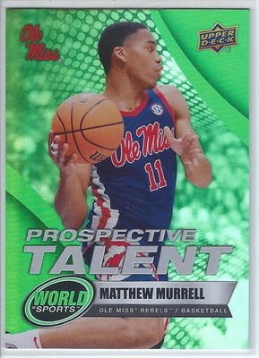Matthew Murrell 2025 Upper Deck World of Sports Green Prospective Talent Card