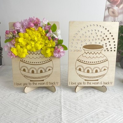 Personalized Flower Board Custom Wooden Gift for Mother's Day Anniversary