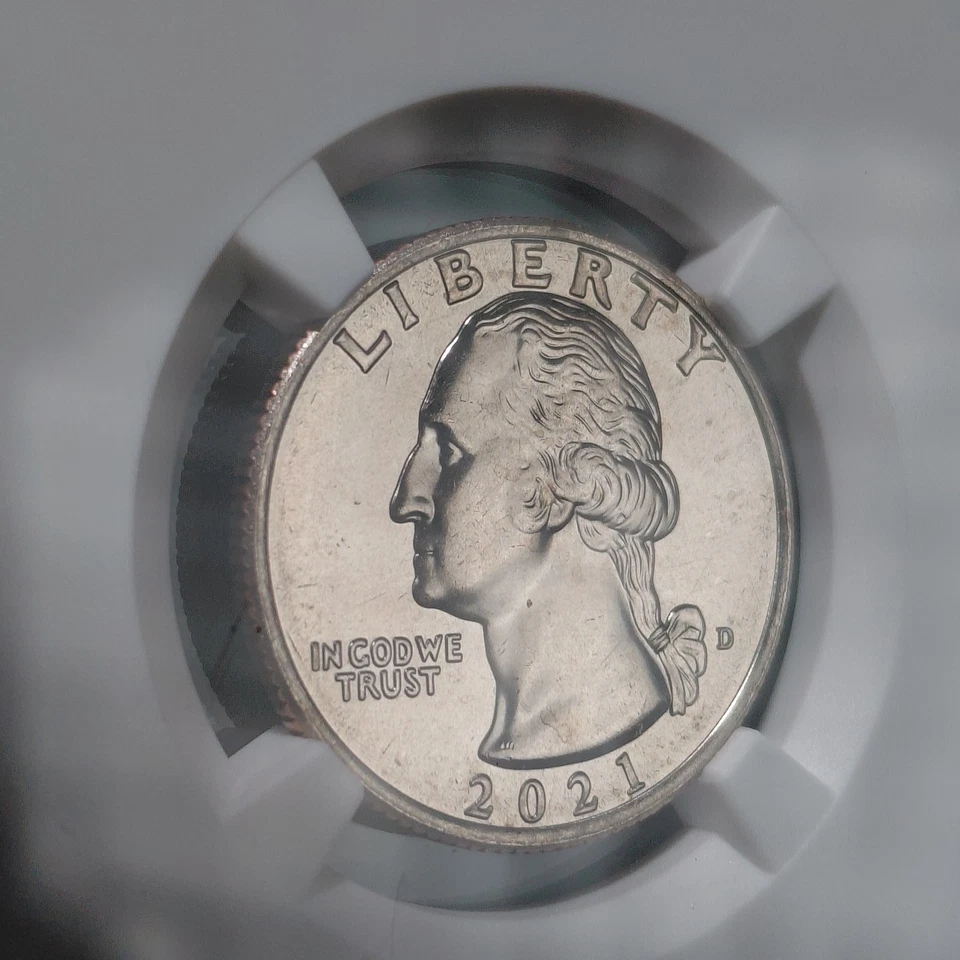 Lot of 2 2021-D Quarters George Washington Crossing Delaware PCGS NGC MS66 LOT - Image 4 of 4