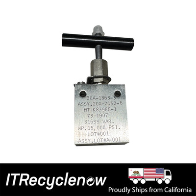 Lot of 12x Autoclave Engineers Stainless Steel Valve | 15,000 PSI High-Pressure