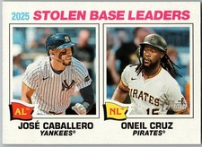 2026 Topps Heritage League Leaders Oneil Cruz Jose Caballero Card #4