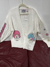 Hello Kitty Sanrio F21 Twin Stars Oversized Chunky Knit Cardigan Sweater XS NWT