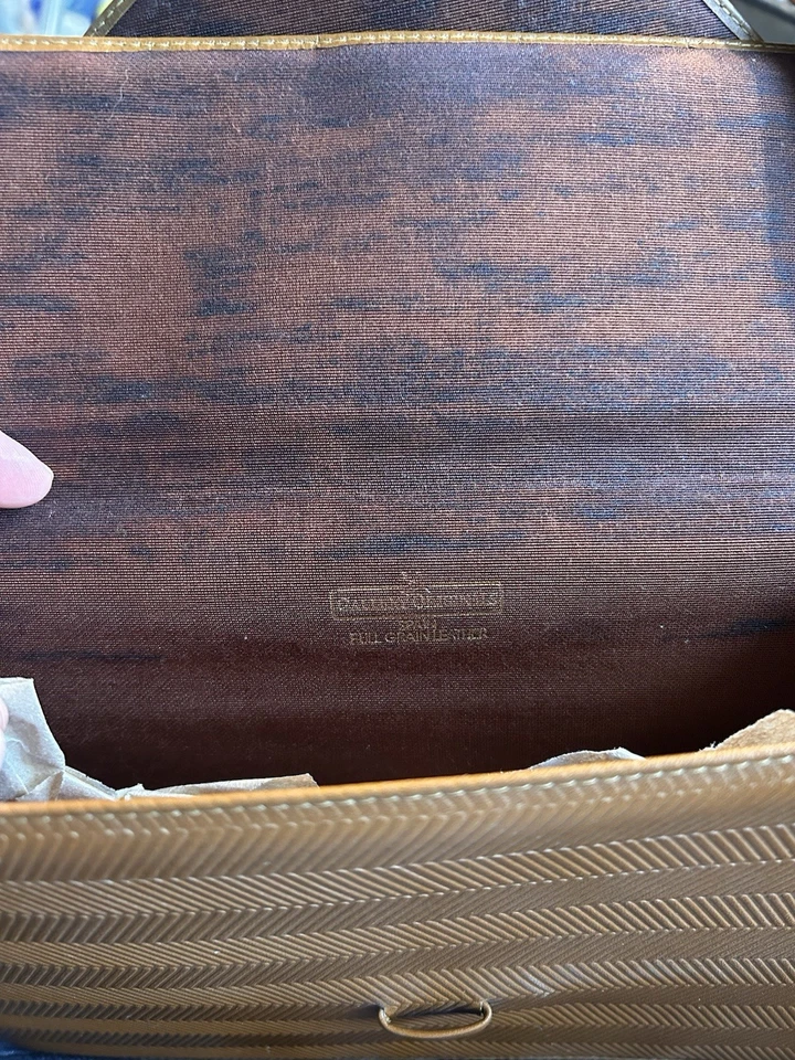 Bolso Bandolera Gallery Originals Vintage Avon Cartera Marrón Grano Completo Cuero  Foto 4 de 4