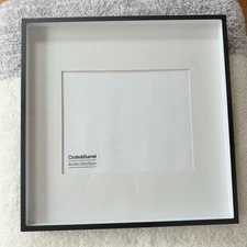 Crate And Barrel Metal Gallery Picture Photo Frame Brushed Antique Bronze Black
