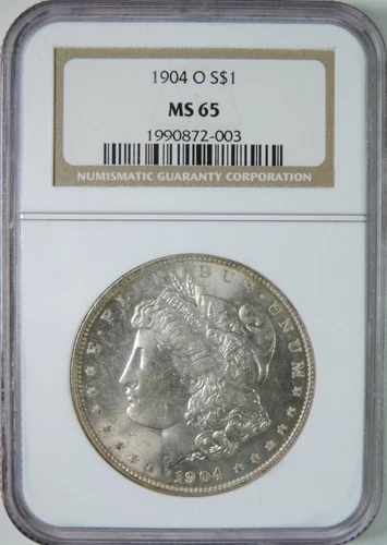 1904 O Morgan Silver Dollar $1 Coin NGC MS65 GEM Uncirculated