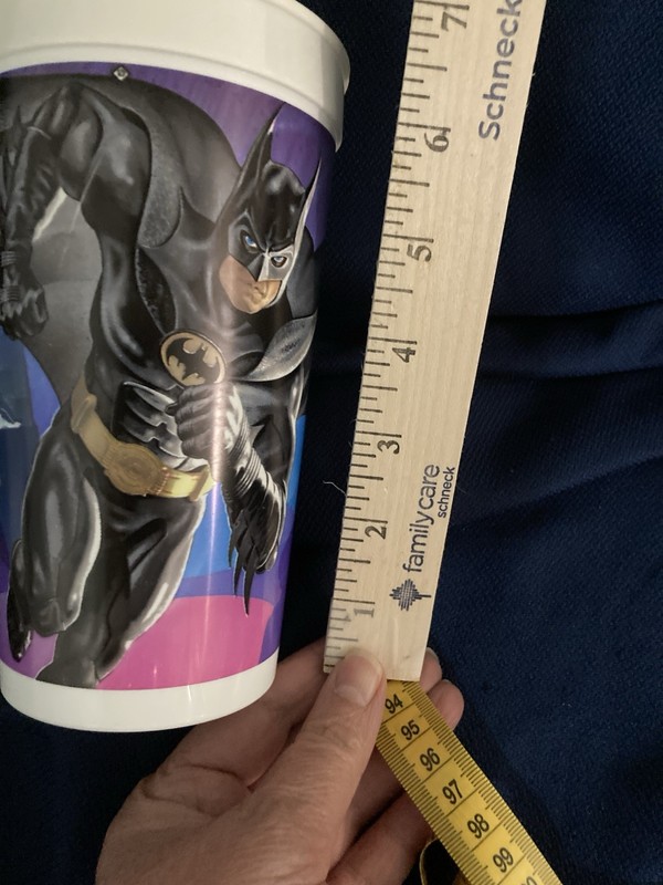 1992 Batman Returns Batman McDonald’s Cup Extra Good Condition Michael Keaton