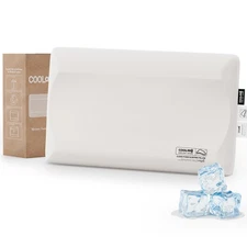 Ultra-Thin Memory Foam Pillows Queen Size, Contour Cooling Cervical Pillow fo...