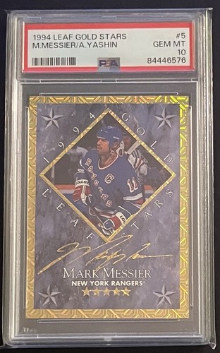 Mark Messier, Alexei Yashin #5 1994 Leaf Gold Stars card