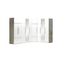 Luxus Kleiderschrank Eckschrank WeißEr Schrank Holz Holzschrank Schlafzimmer