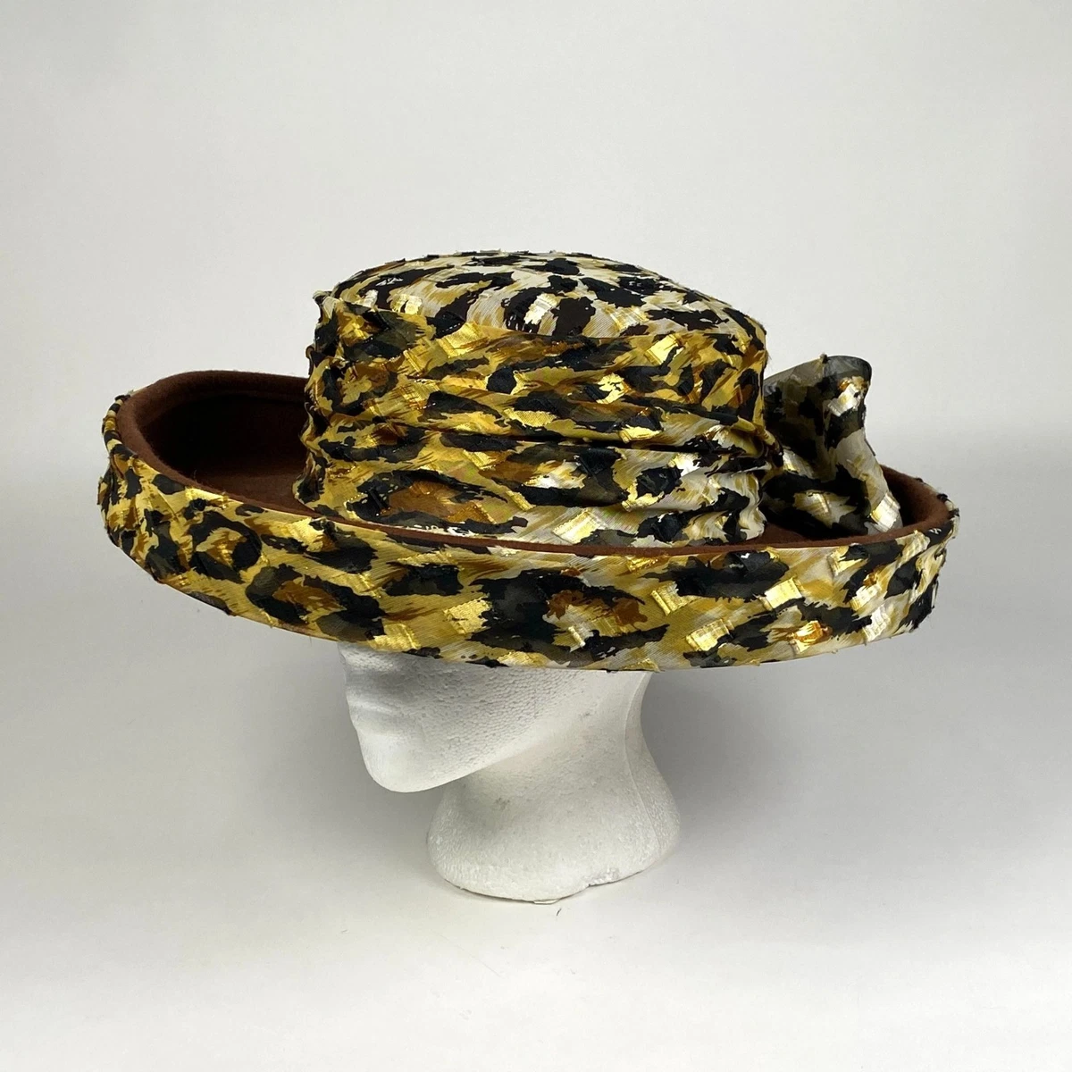 Leopard Wide Brim Vintage Hats for Women for sale | eBay
