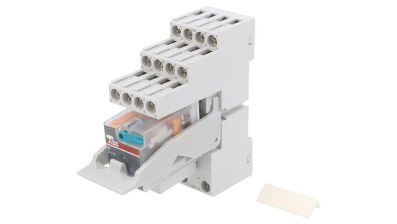 CR-M024DC4LS42V Interface Relay, 4PDT, Coil Voltage: 24VDC, For DIN Rail, /T2UK