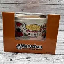 Maruchan Ramen Noodle Bowl Bundle Spoon Bowl Chopstick Holder Chopsticks Orange