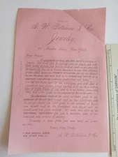 G W PETTIBONE & CO NY  FLIER FLYER JEWELRY 1882 ADV FROM CATALOG  50c COUPON