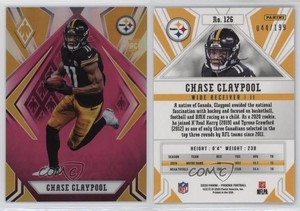 2020 Panini Phoenix Rookies Pink /199 Chase Claypool #126 Rookie RC