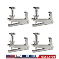 4pcs Violin Fine Tuners Fit 3/4 and 4/4 Violins Sleek Silver Design