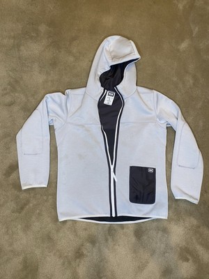 HELLY HANSEN VERKET REVERSIBLE PILE GREY/Black Fleece Jacket Gray Zip  Hoodie