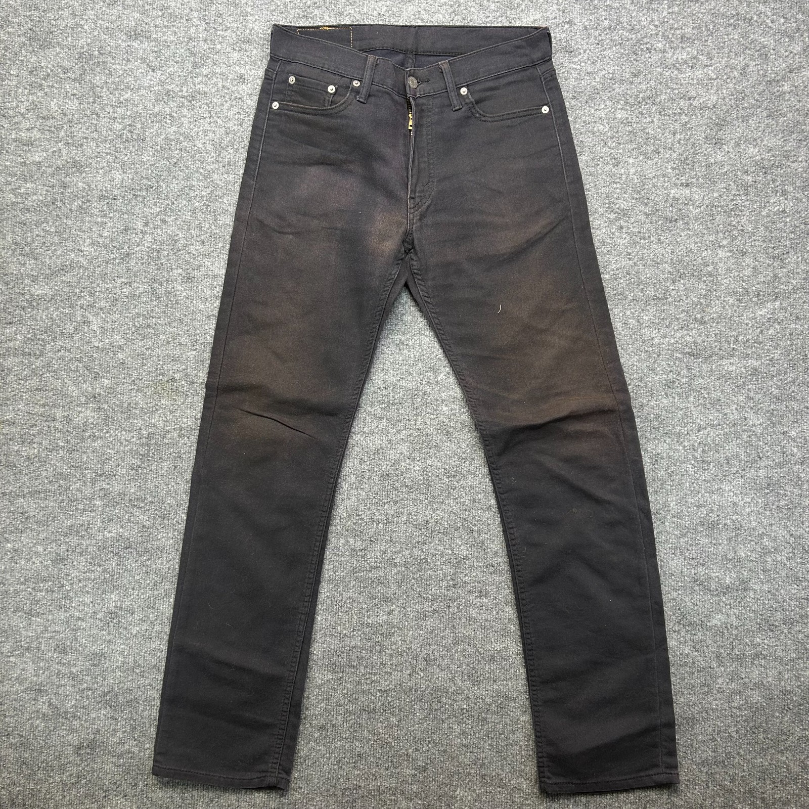 Men's Faded Black Denim Zip Fly Straight Leg - 30x30