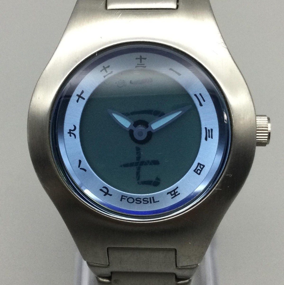Fossil Big Tic Womens Watch 32mm Blue Dial JR-8000 Japanese New