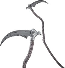 Grim Reaper Scythe Prop, Grim Reaper Faux Scythe Blade Weapon Costume, Sickle...