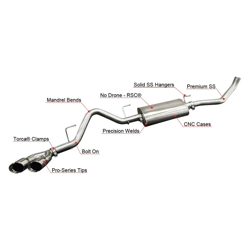 For BMW M3 1994-1999 Corsa Sport 304 SS Cat-Back Exhaust System w Dual Rear Exit — 第 3/4 张图片