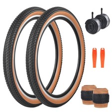 Meghna Mountain Bike Tire 26 X 2.125 Inch Brown Wall - 2 Tires 2 Inner Tubes