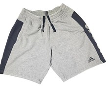 Adidas Mens Essentials 3Stripes Post Game Fleece Shorts Grey HeatherBlack Size S