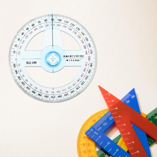 10 PCS Swing Arm Protractors Plastic 360-Degree Circle Drawing Tool - Picture 6 of 9