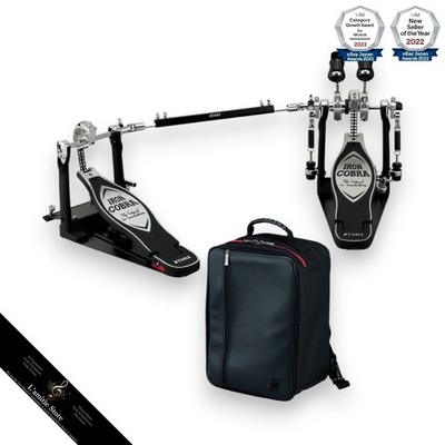 TAMA HP900RWZB + Case Iron Cobra 900 Twin Pedal Rolling Glide Black Japan Neu