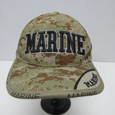Marine Corps Hat Cap Strap Back Mens Desert Camo Embroidered USMC Military