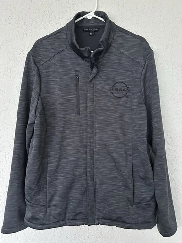 NEW Port Authority NISSAN Men's Gray Wash Car Dealer Full Zip Jacket X-Large XL - product listing photo