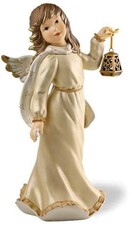 Goebel Weihnacht "Winterlicht" 38,5 cm Champagner Engel mit Deko Laterne 2010 